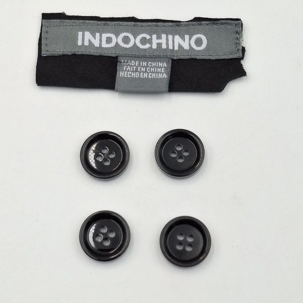 Indochino Set Of 4 Replacement Buttons Black For Pants‎